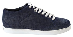Jimmy Choo Chic Slip-On Blue Denim Suede Sneakers - Sneakers