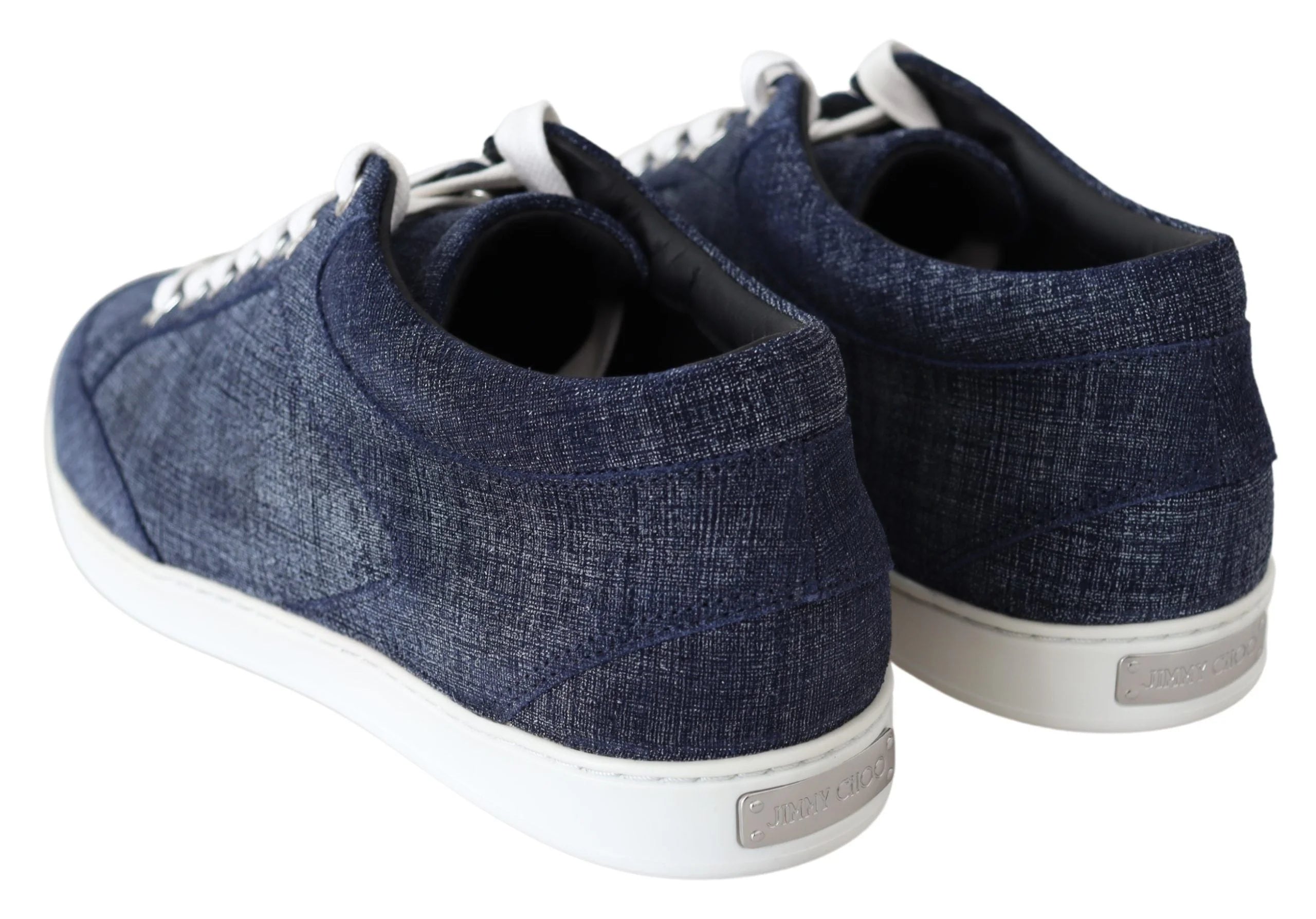 Jimmy Choo Chic Slip-On Blue Denim Suede Sneakers - Sneakers