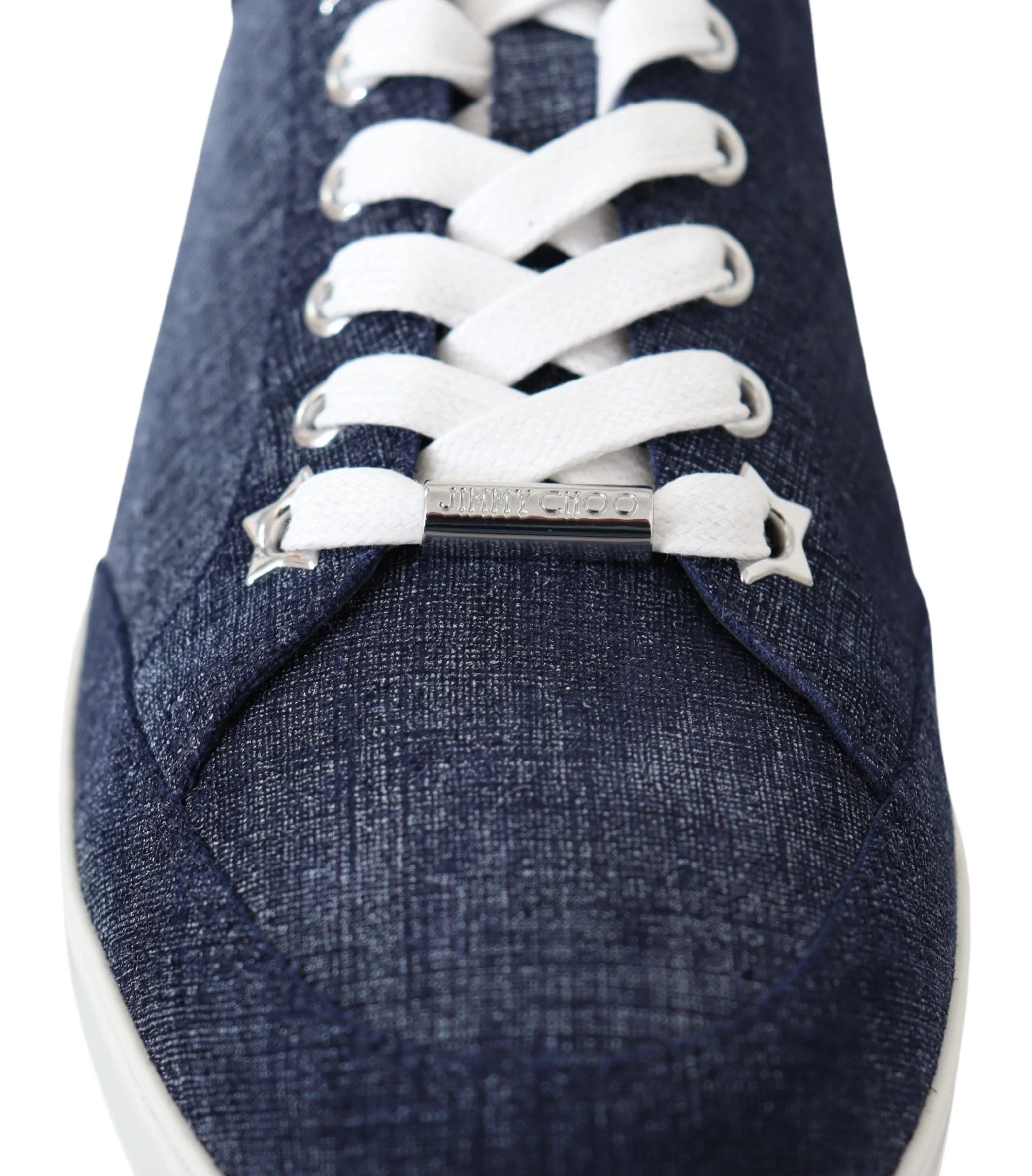 Jimmy Choo Chic Slip-On Blue Denim Suede Sneakers - Sneakers