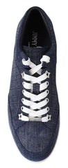 Jimmy Choo Chic Slip-On Blue Denim Suede Sneakers - Sneakers