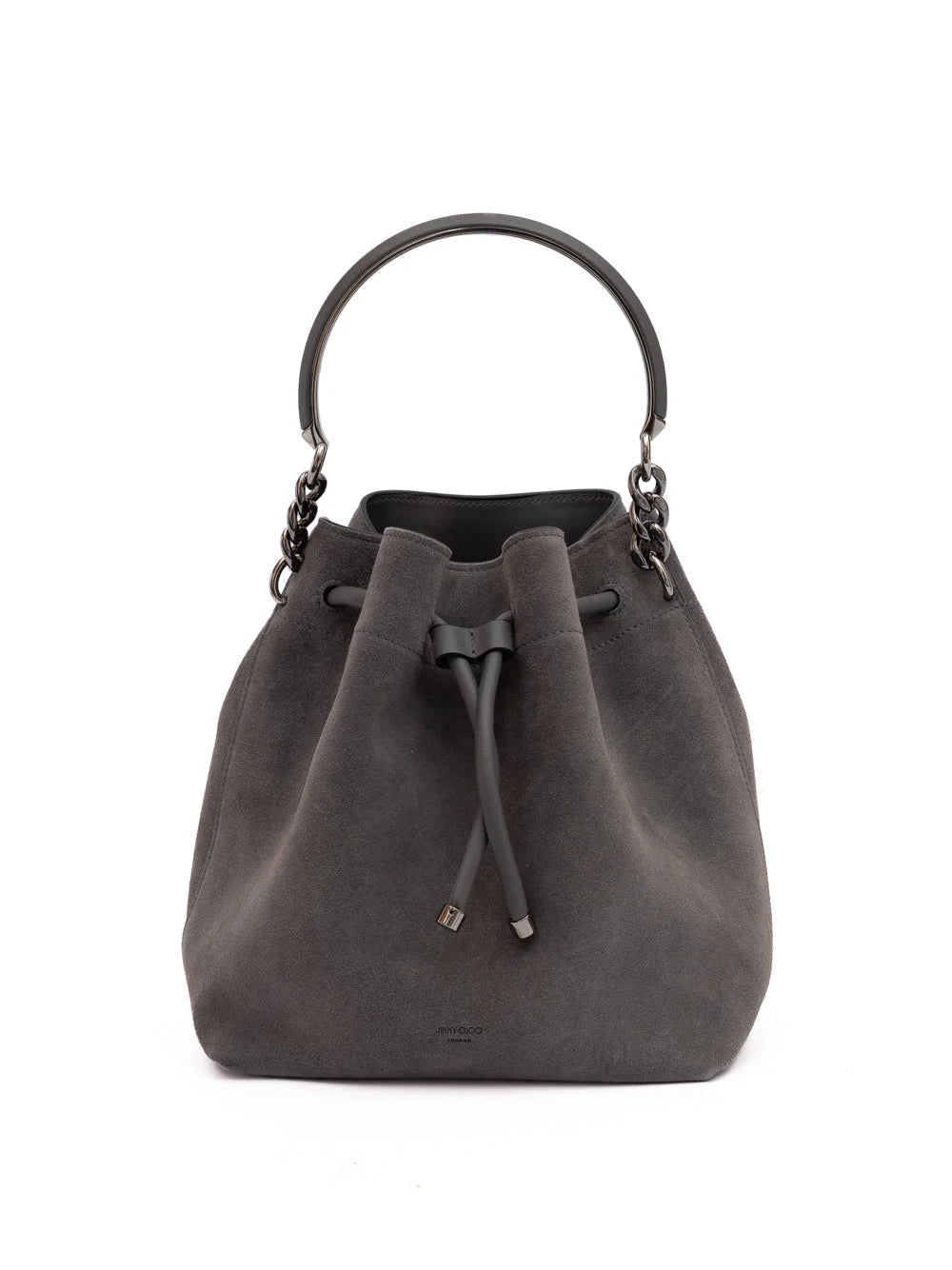 Jimmy Choo Seau Bon Bon Suède Gris Foncé