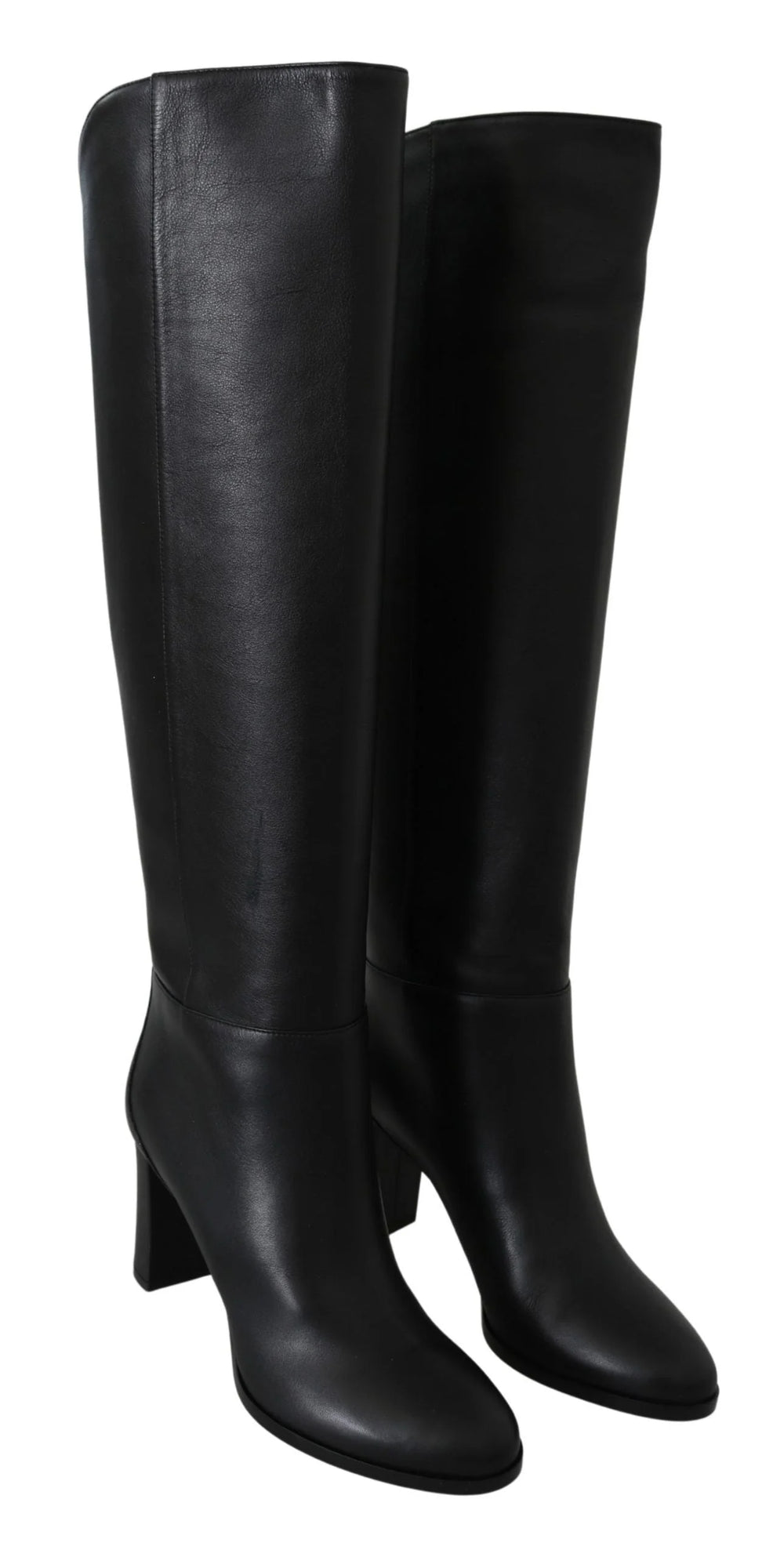 Jimmy Choo Elegant Black Calf Leather Heeled Boots - EU37/US6.5 - Boots