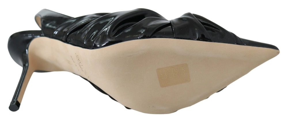 Jimmy Choo Elegant Black Leather Pointed Toe Pumps - Heels