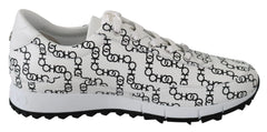 Jimmy Choo Elegant Monochrome Leather Sneakers - EU35/US5 - Sneakers