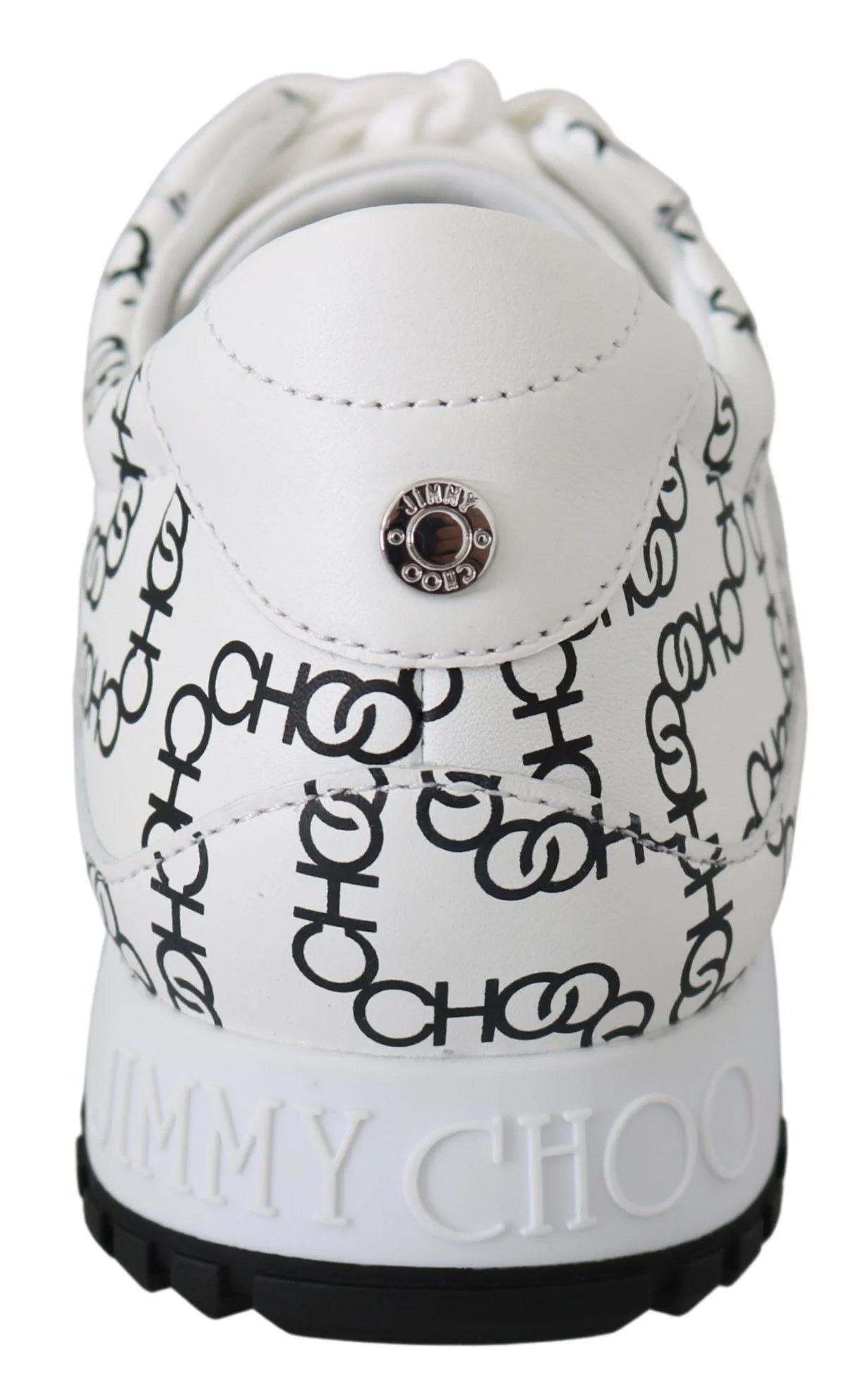 Jimmy Choo Elegant Monochrome Leather Sneakers - EU35/US5 - Sneakers