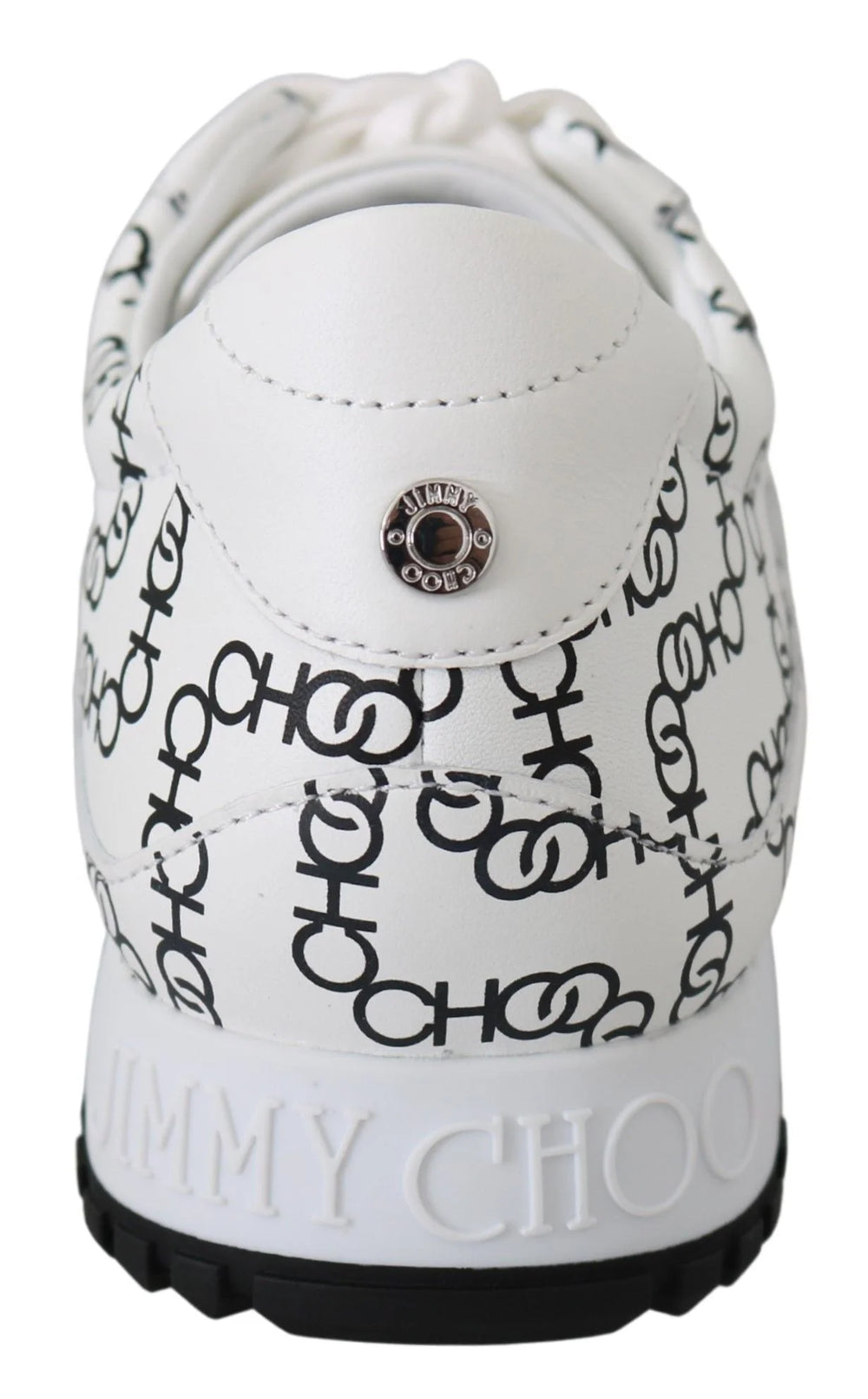 Jimmy Choo Elegant Monochrome Leather Sneakers - EU35/US5 - Sneakers