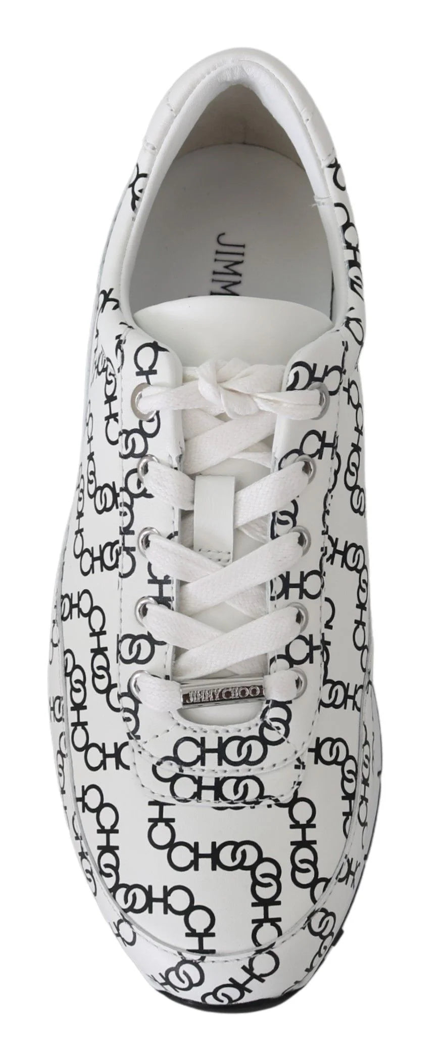 Jimmy Choo Elegant Monochrome Leather Sneakers - EU35/US5 - Sneakers