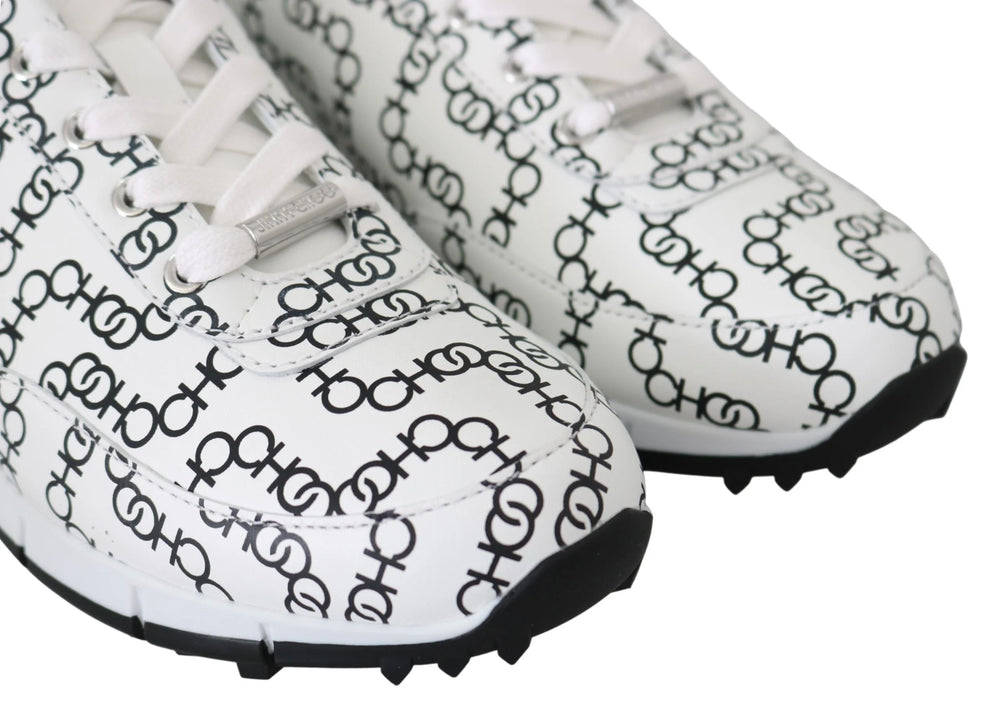 Jimmy Choo Elegant Monochrome Leather Sneakers - EU35/US5 - Sneakers