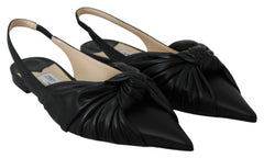 Jimmy Choo Elegant Pointed Toe Leather Flats - EU36.5/US6.5 - Flats