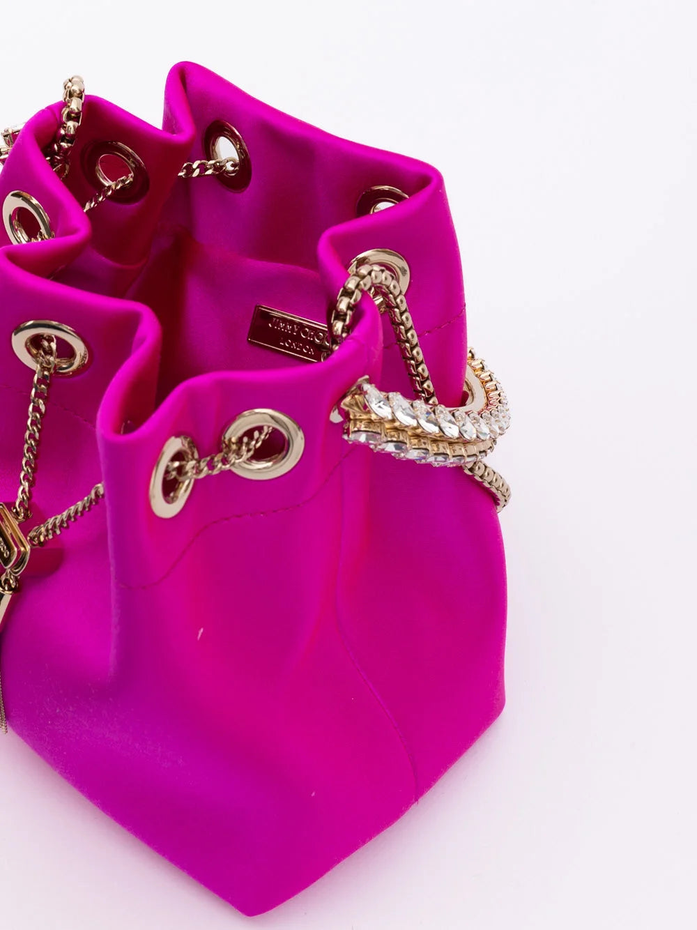 Jimmy Choo Fügetöl Színű Bon Bon Szatén Táska