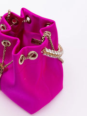 Jimmy Choo Fügetöl Színű Bon Bon Szatén Táska