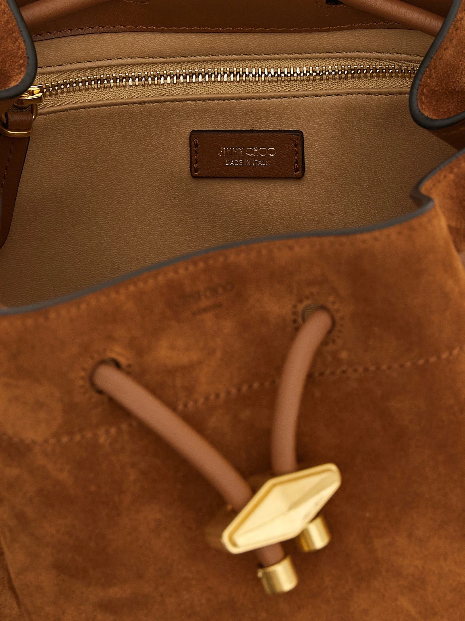 Jimmy Choo Gold Calfskin Shoulder Bag