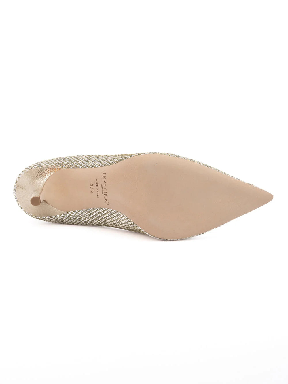 Jimmy Choo Zlaté pumpse Agnes s třpytivou látkou