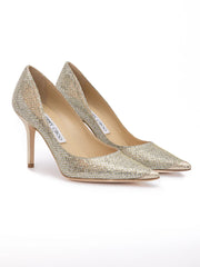 Jimmy Choo Zlaté pumpse Agnes s třpytivou látkou