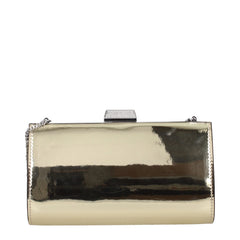Jimmy Choo Gold Leather Clutch Bag