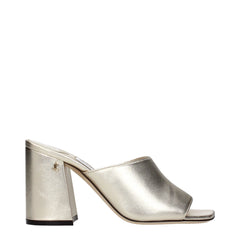 Jimmy Choo Gold Leather Platforms