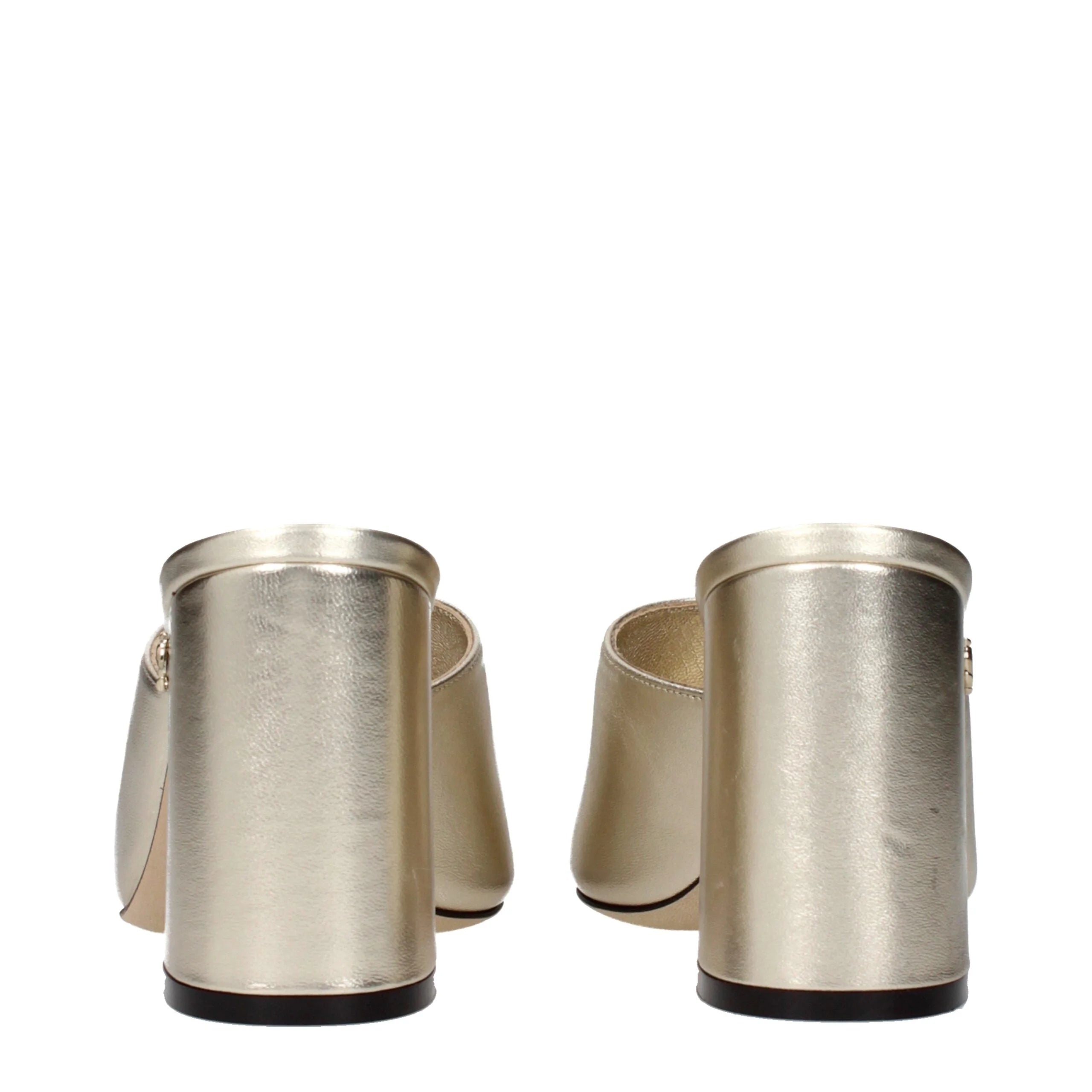 Jimmy Choo Gold Leather Platforms