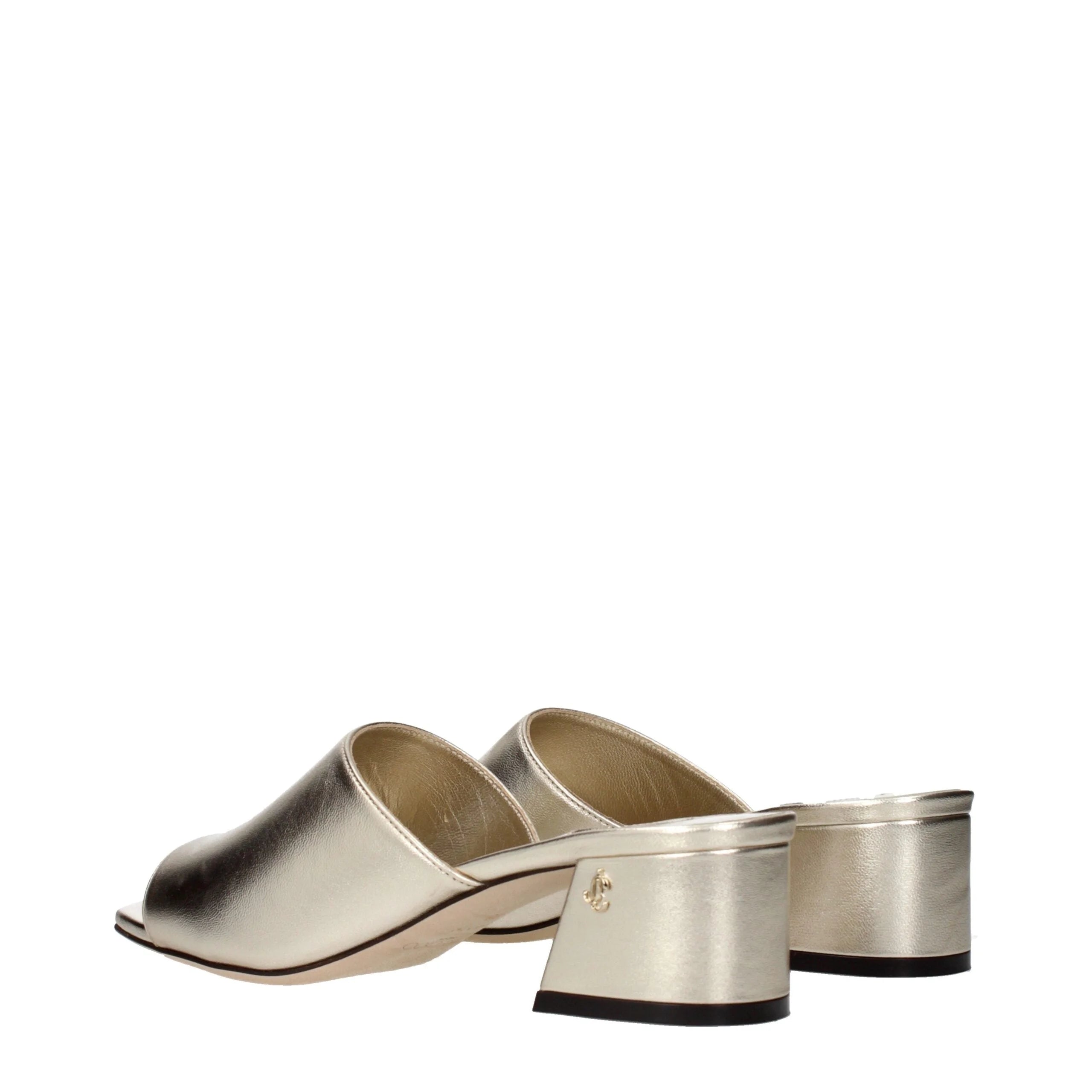 Jimmy Choo Gold Leather Platforms