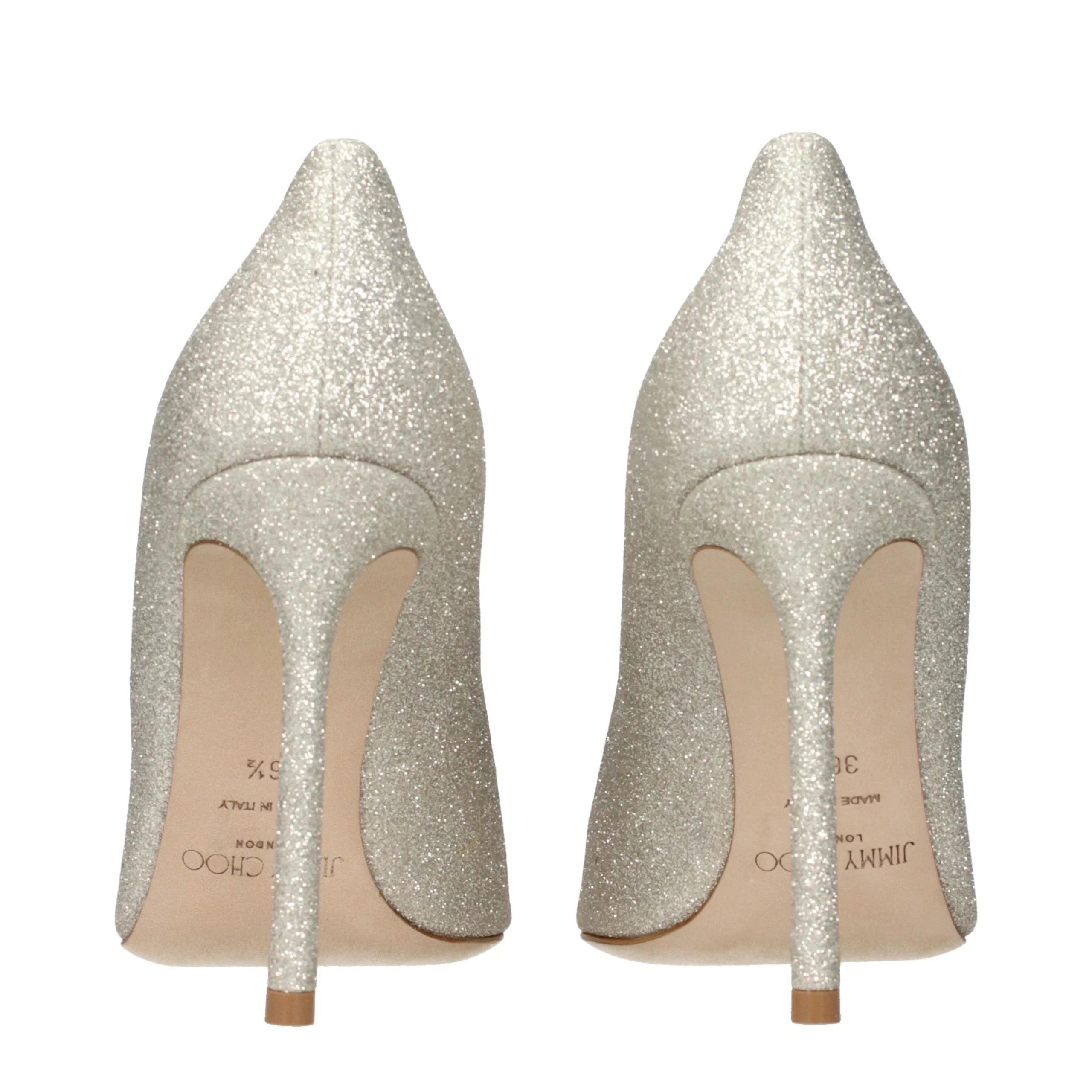Jimmy Choo Gold Plastic High Heel Pumps