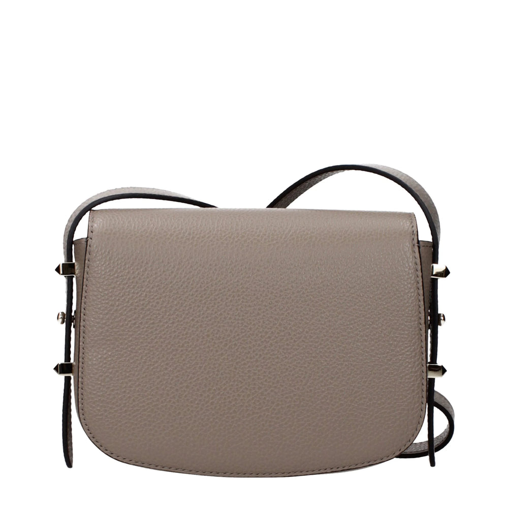Bolsa de corpo cruzado de couro cinzento Jimmy Choo