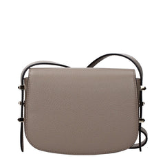 Bolsa de corpo cruzado de couro cinzento Jimmy Choo