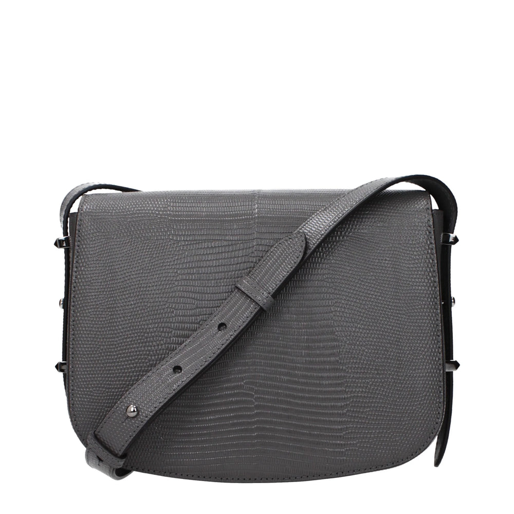 Jimmy Choo Gray Leather Crossbody Bag