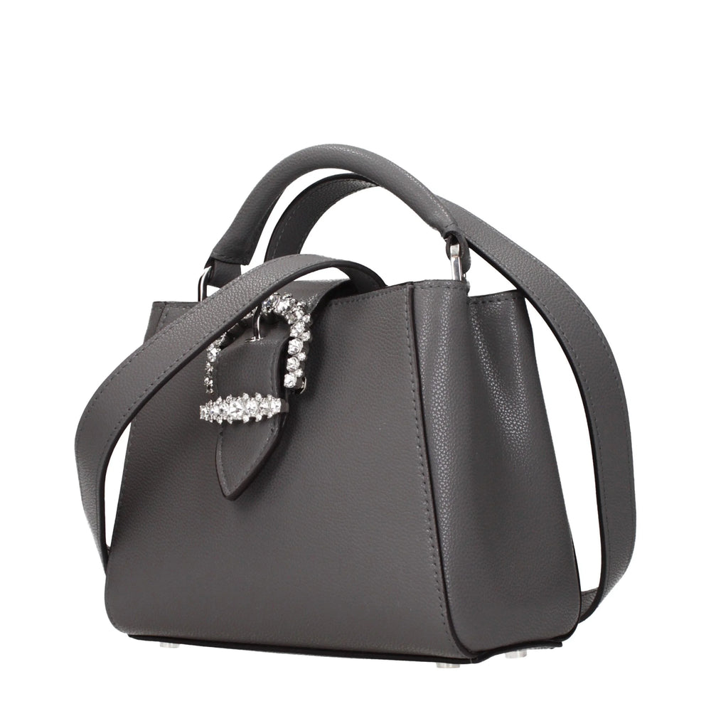 Jimmy Choo Gray Leather Handbag Structured Top Handle – AmeOro