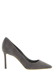 Jimmy Choo Gray Leather High Heel Pumps
