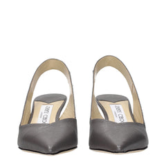 Jimmy Choo Gray Leather High Heel Pumps