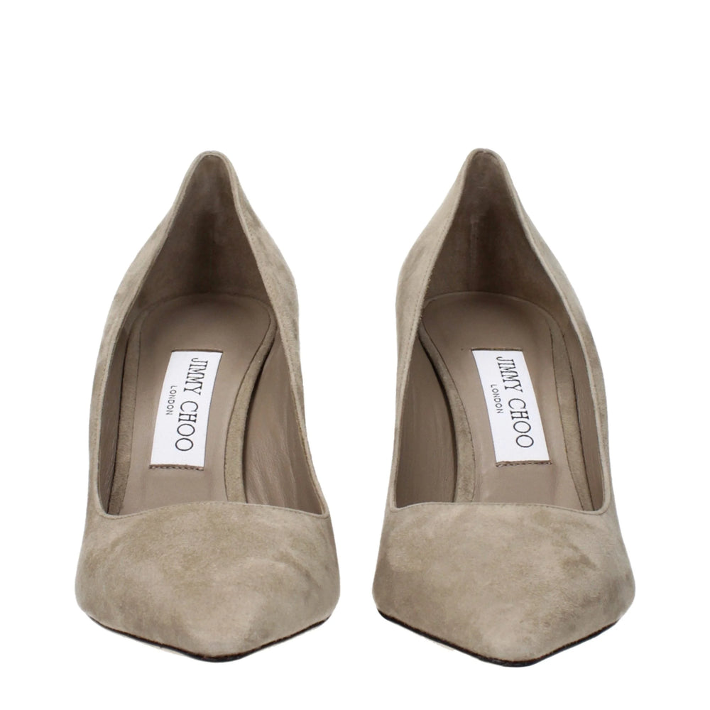 Jimmy Choo Gray Leather High Heel Pumps - EU38.5/US8.5