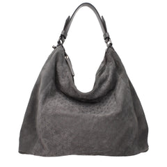 Jimmy Choo Gray Leather Shoulder Bag