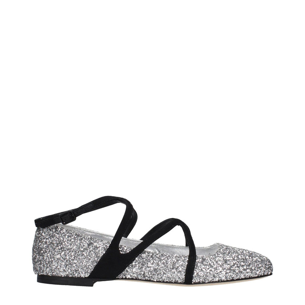 Jimmy Choo Gray Plastic Ballet Flats - EU35.5/US5.5
