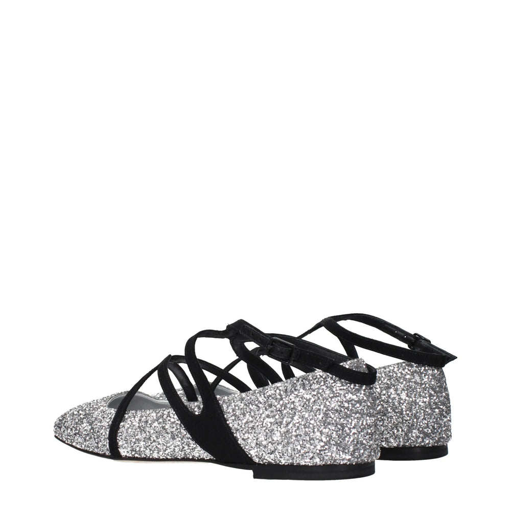 Jimmy Choo Gray Plastic Ballet Flats - EU35.5/US5.5
