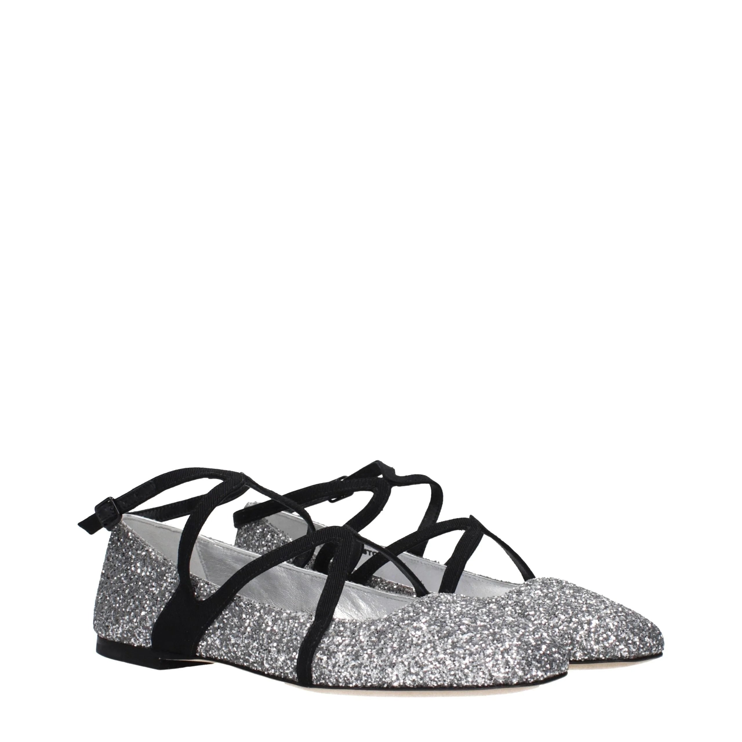 Jimmy Choo Gray Plastic Ballet Flats - EU35.5/US5.5