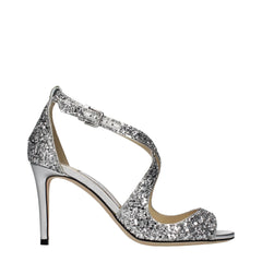 Jimmy Choo Gray Plastic Strap-On Sandals - EU36/US6