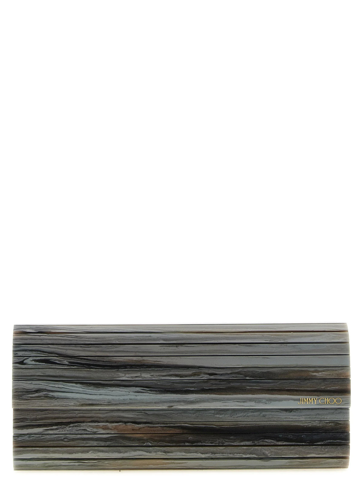 Jimmy Choo Gray Polyester Clutch Bag
