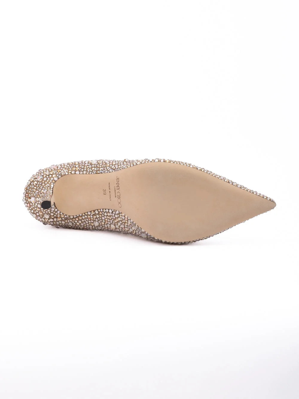 Jimmy Choo Light Bronze Crystal Love 85 Pumps