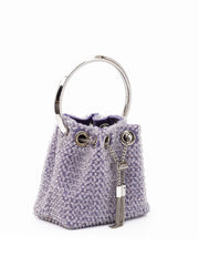 Jimmy Choo Vaalea Violetti Bon Bon Mikro Kristallikassi