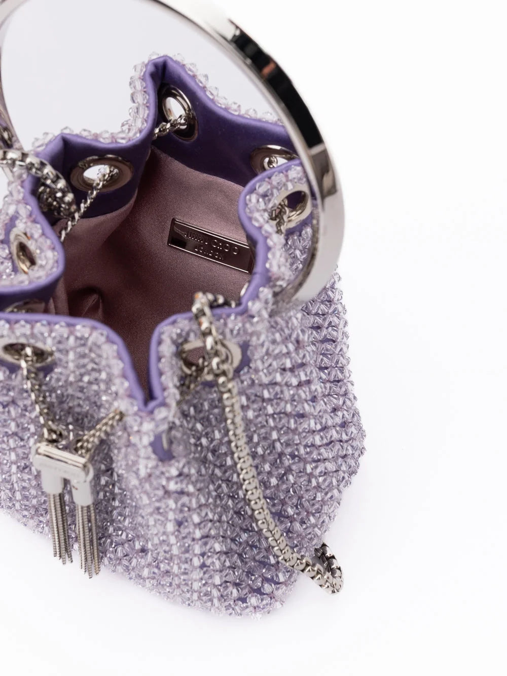 Jimmy Choo Vaalea Violetti Bon Bon Mikro Kristallikassi