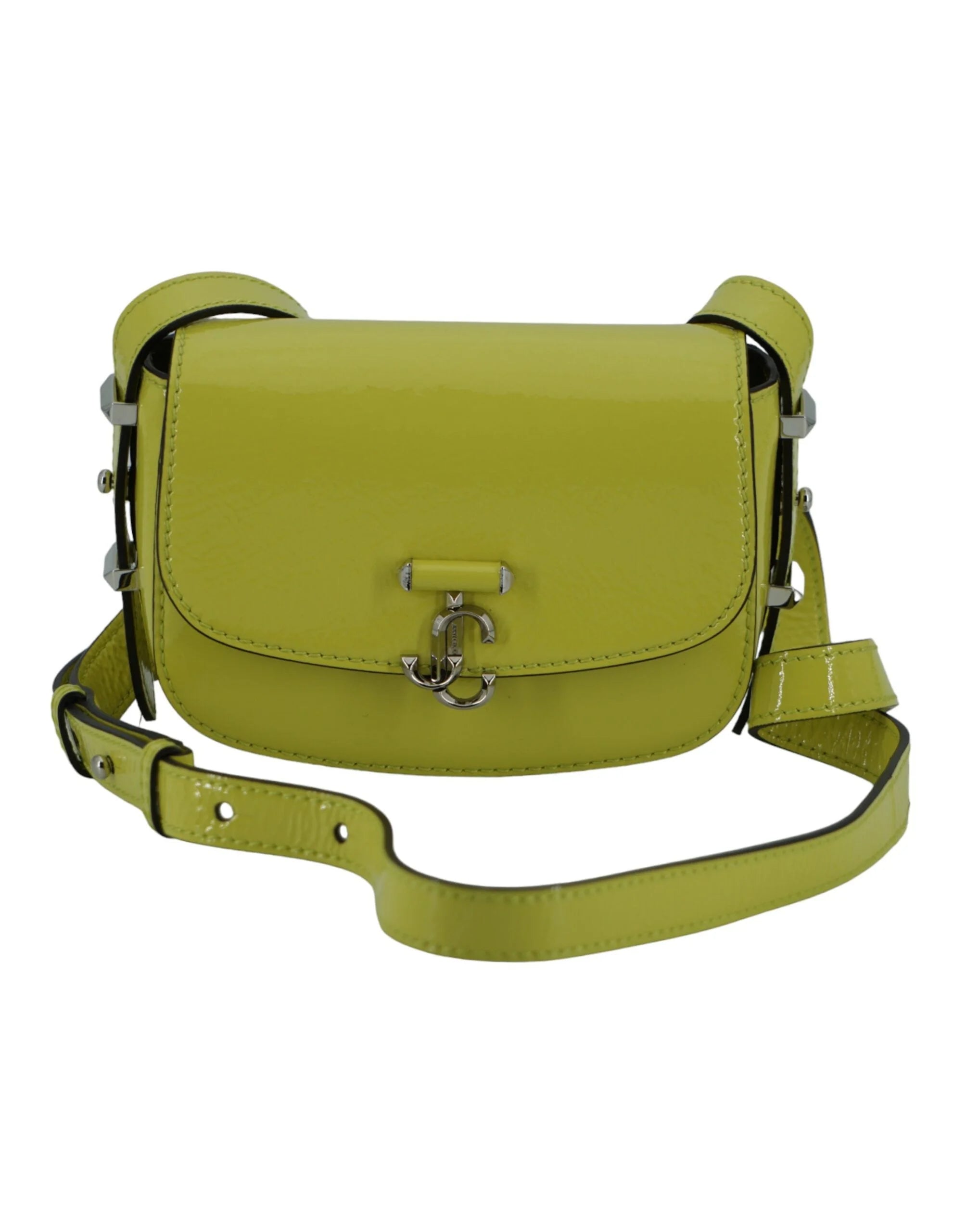 Jimmy Choo Lime Yellow Leather Small Shoulder Bag - Cross Body Bags