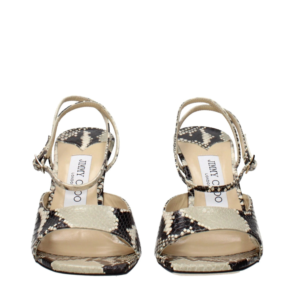 Jimmy Choo Flerfargede Lær Sandaler med Stilett Hæl