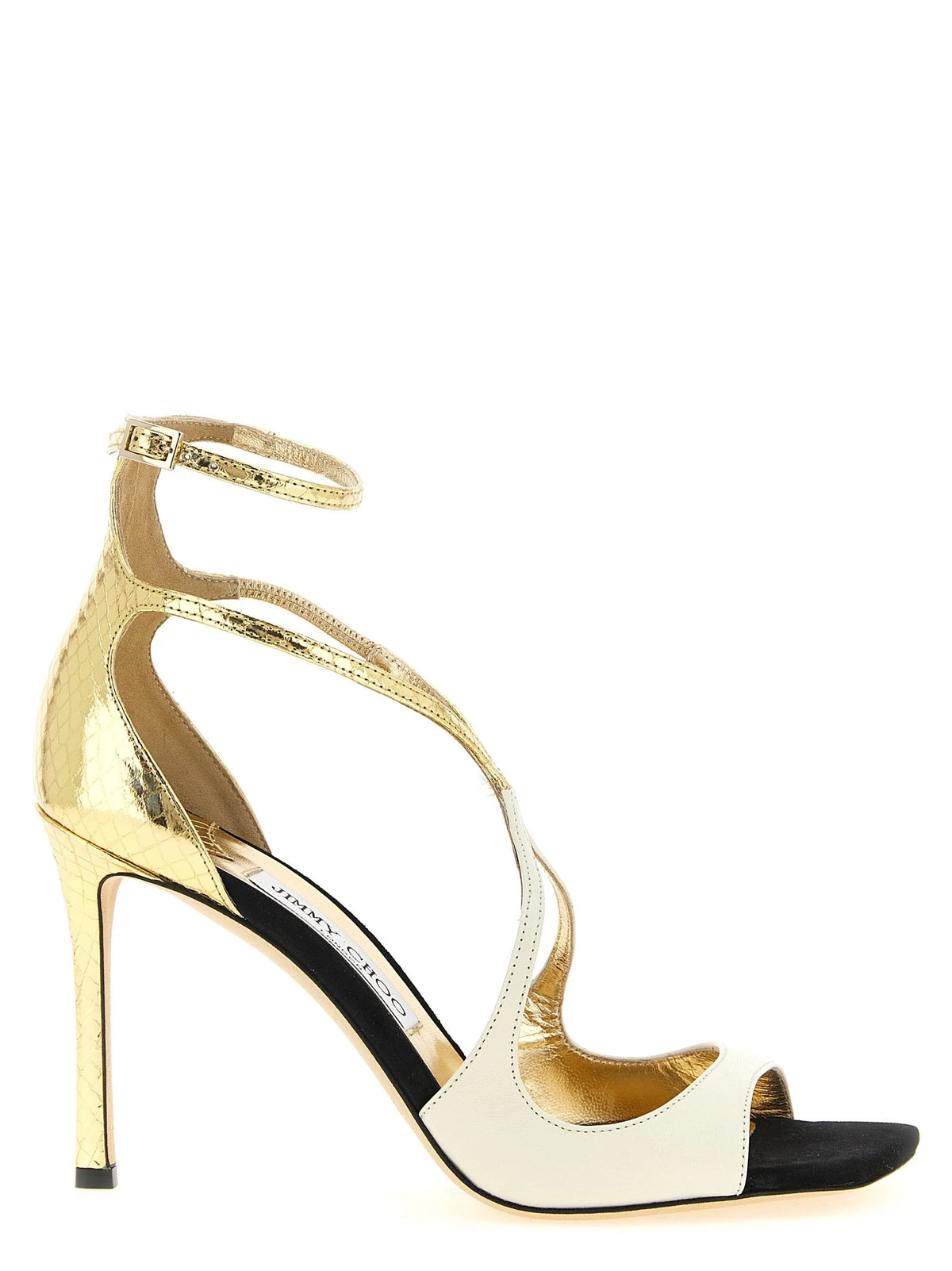 Jimmy Choo Sandale na stiletto s farebným prevedením z kože