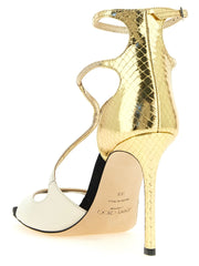 Jimmy Choo Sandale na stiletto s farebným prevedením z kože