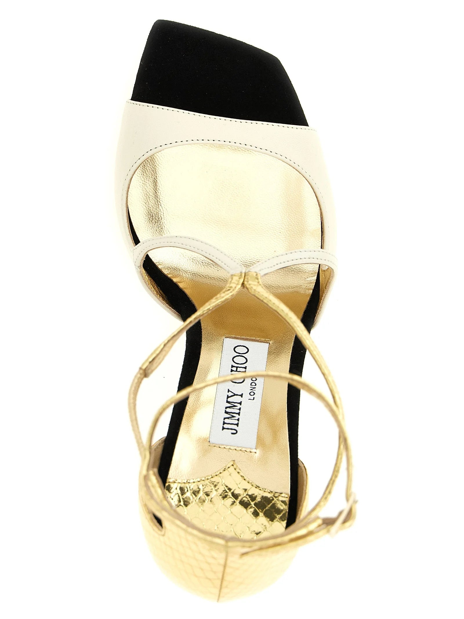 Jimmy Choo Sandale na stiletto s farebným prevedením z kože