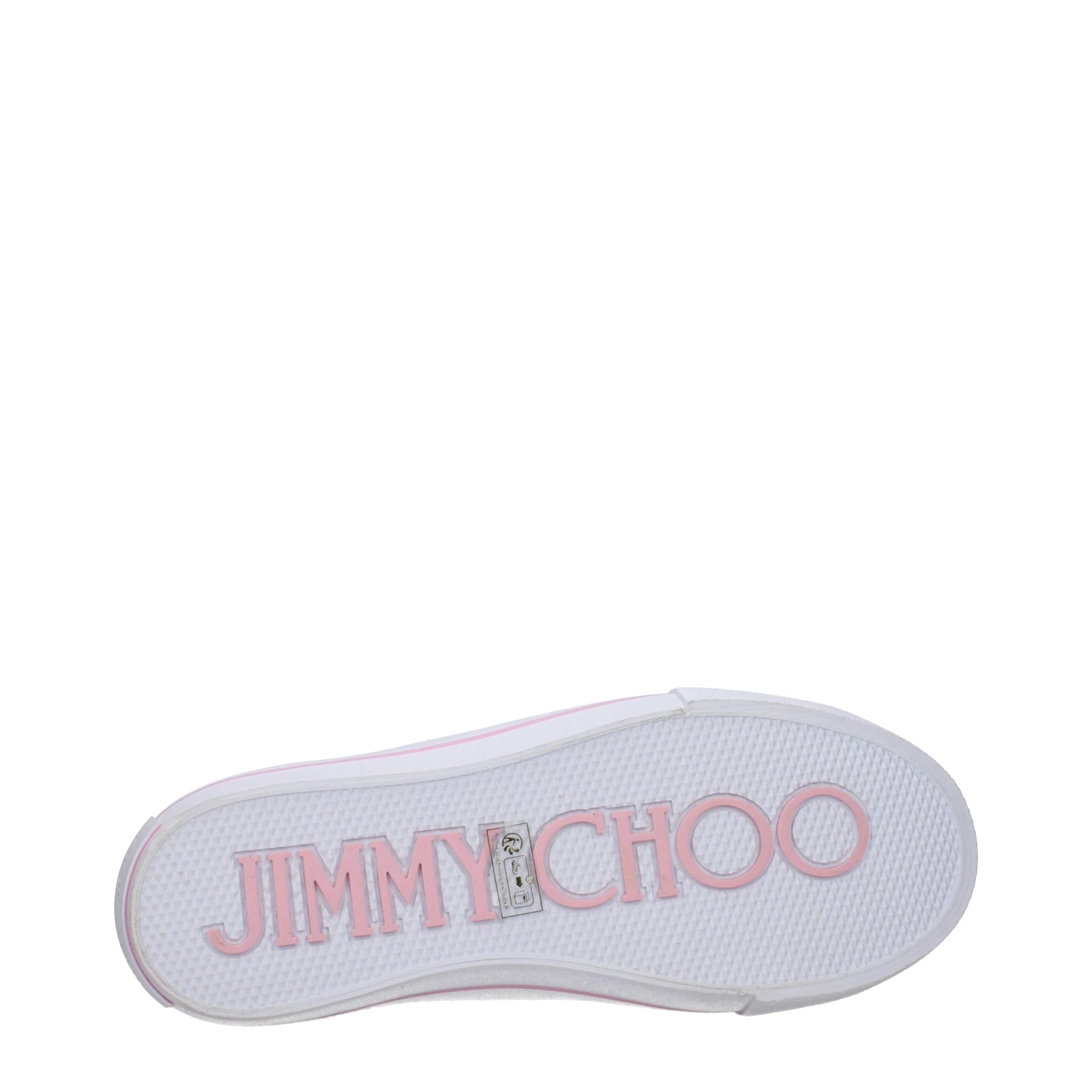 Jimmy Choo Różowe sneakersy z tkaniny, niska cholewka