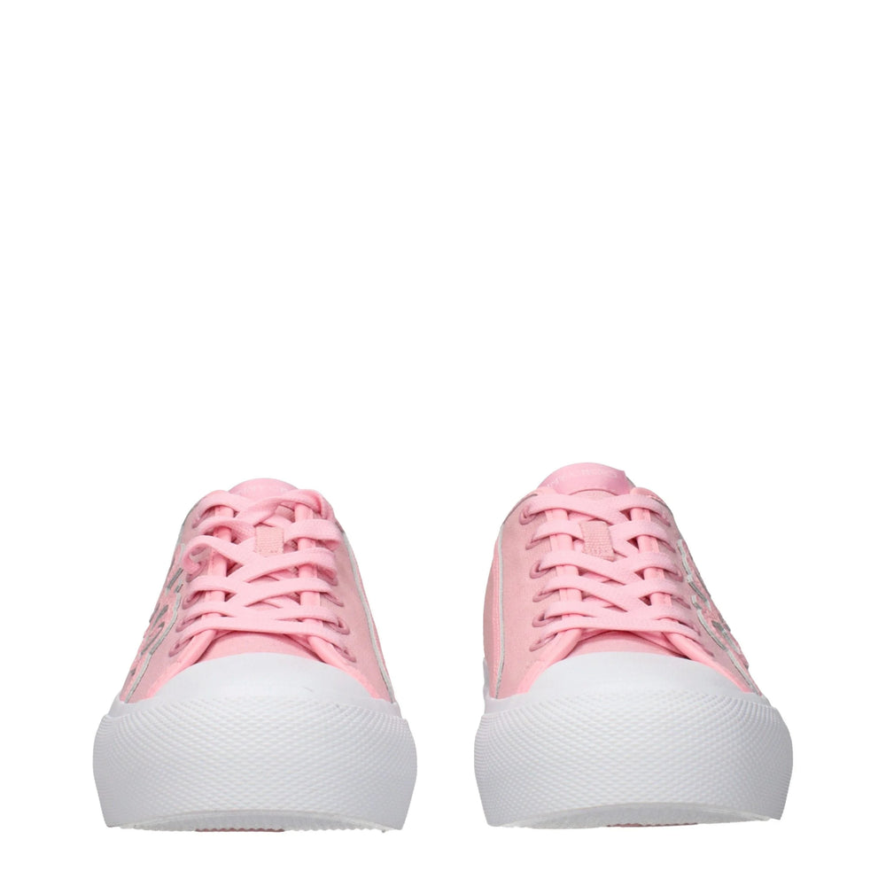 Jimmy Choo Różowe Tkaninowe Niskie Trampki