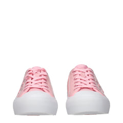 Jimmy Choo Różowe Tkaninowe Niskie Trampki