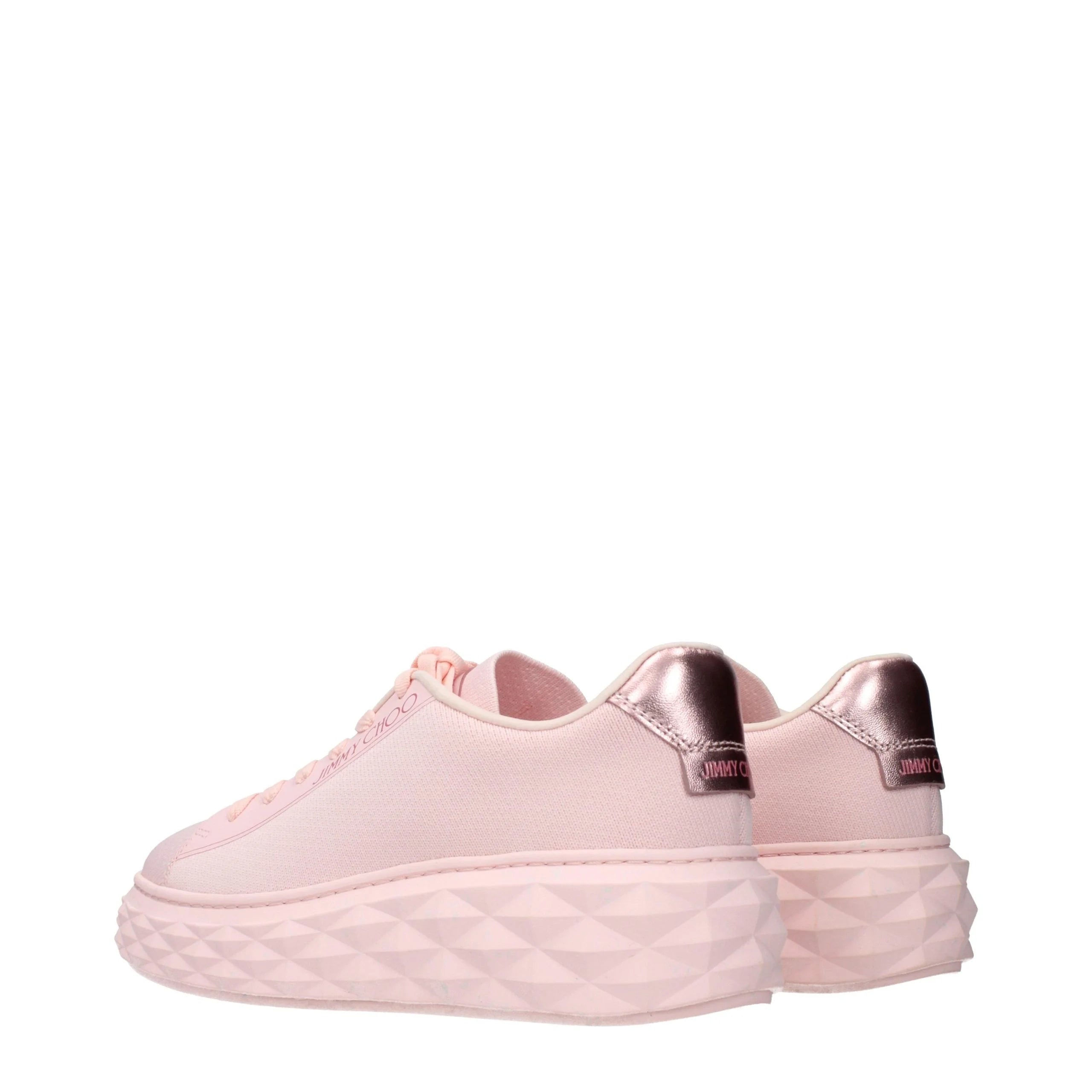 Jimmy Choo Pink Fabric Platform Sneakers