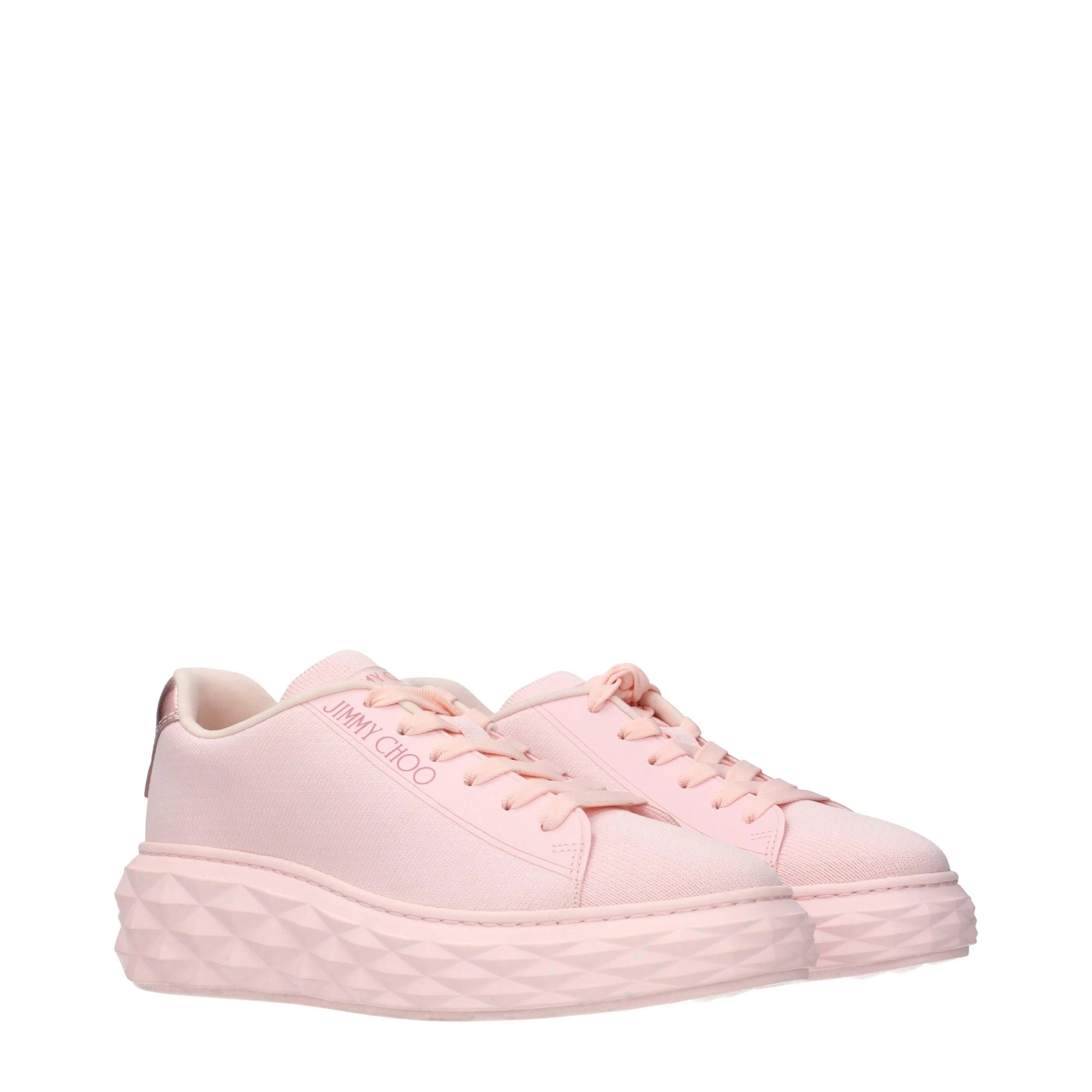 Jimmy Choo Pink Fabric Platform Sneakers - EU36/US6