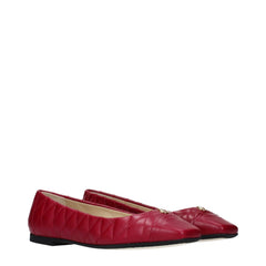 Jimmy Choo Pink Leather Ballet Flats